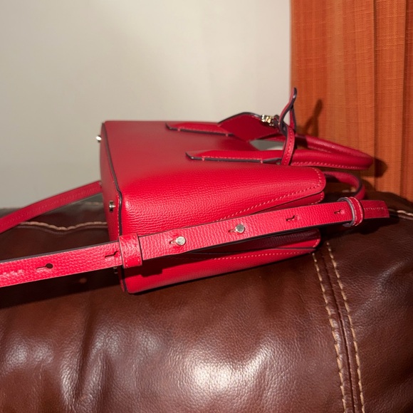 ‼️Kate Spade Margaux Red Leather Mini Satchel Crossbody Bag - Picture 11 of 13